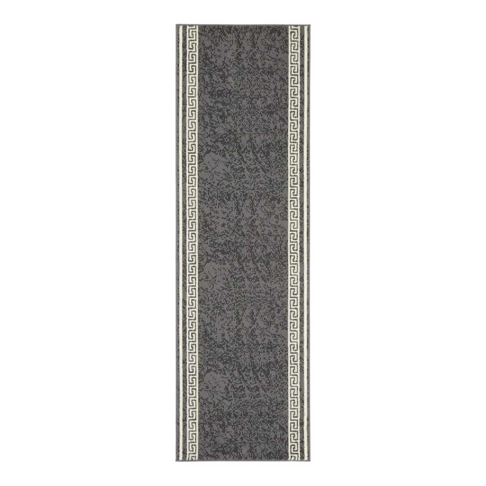 Šedý běhoun s bílými detaily Hanse Home Ornament, 80 x 250 cm v:1026622