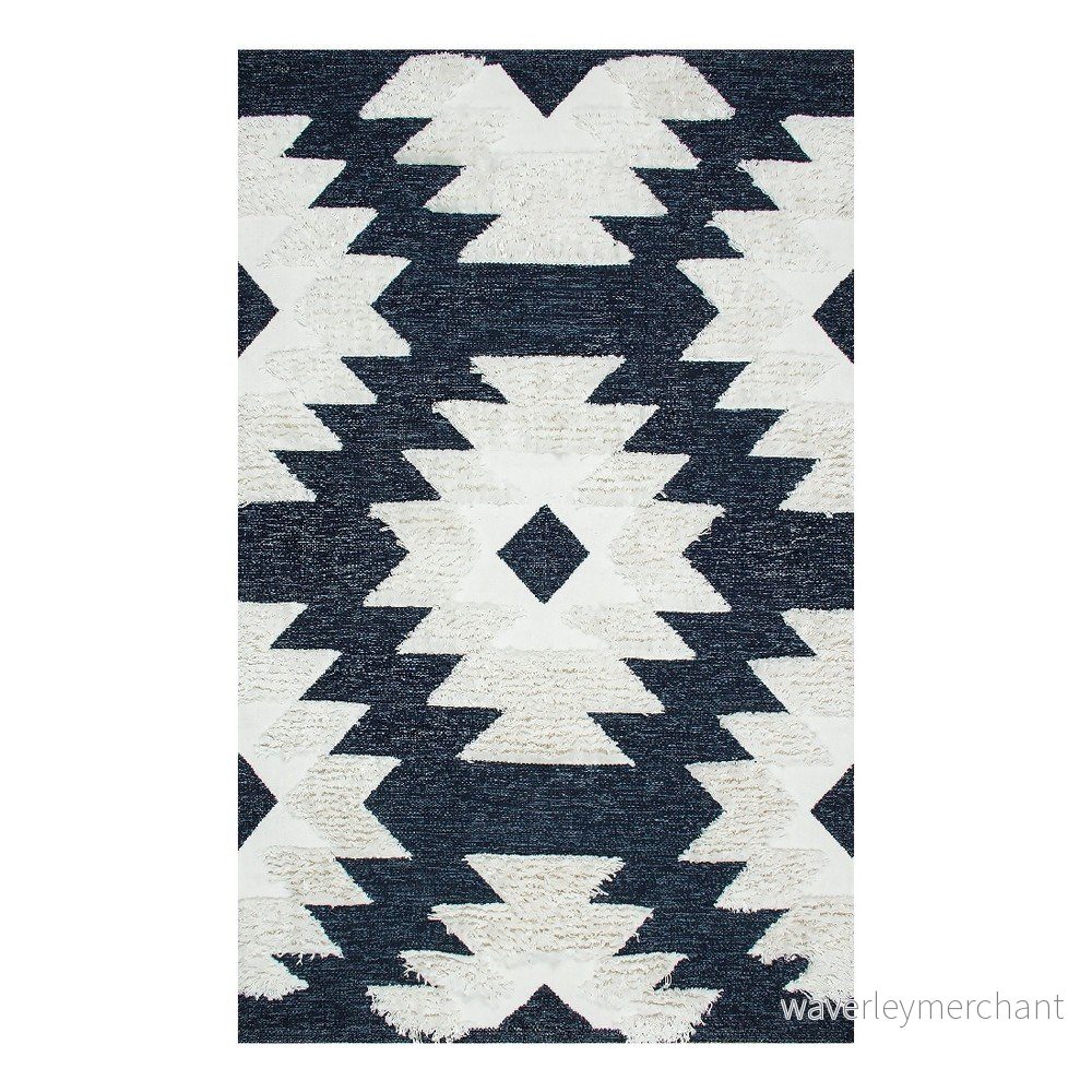 Bavlněný koberec Eco Rugs Navy Indian, 120 x 180 cm v:1124198