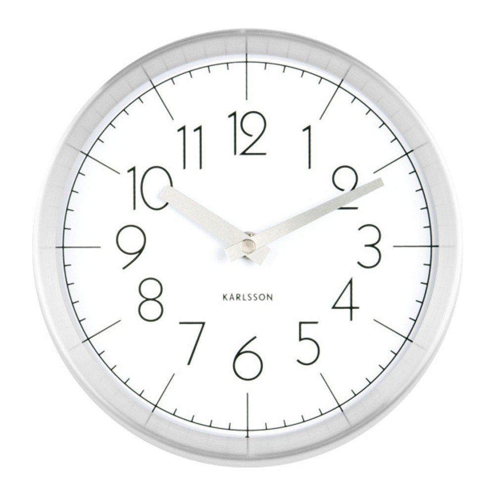 Bílé nástěnné hodiny Karlsson Convex v:786584 Bílé nástěnné hodiny Karlsson Convex v:786584