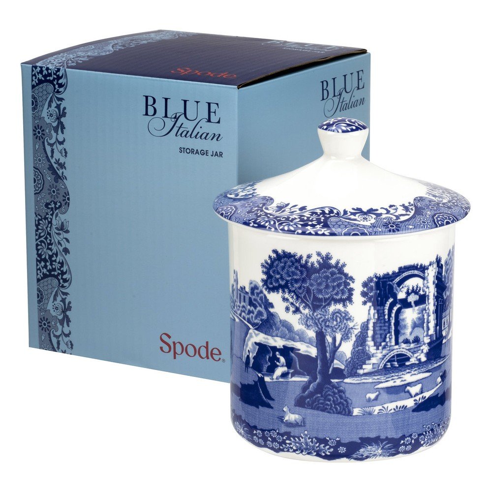 Bílomodrá porcelánová dóza Spode Blue Italian Giardino v:1206788