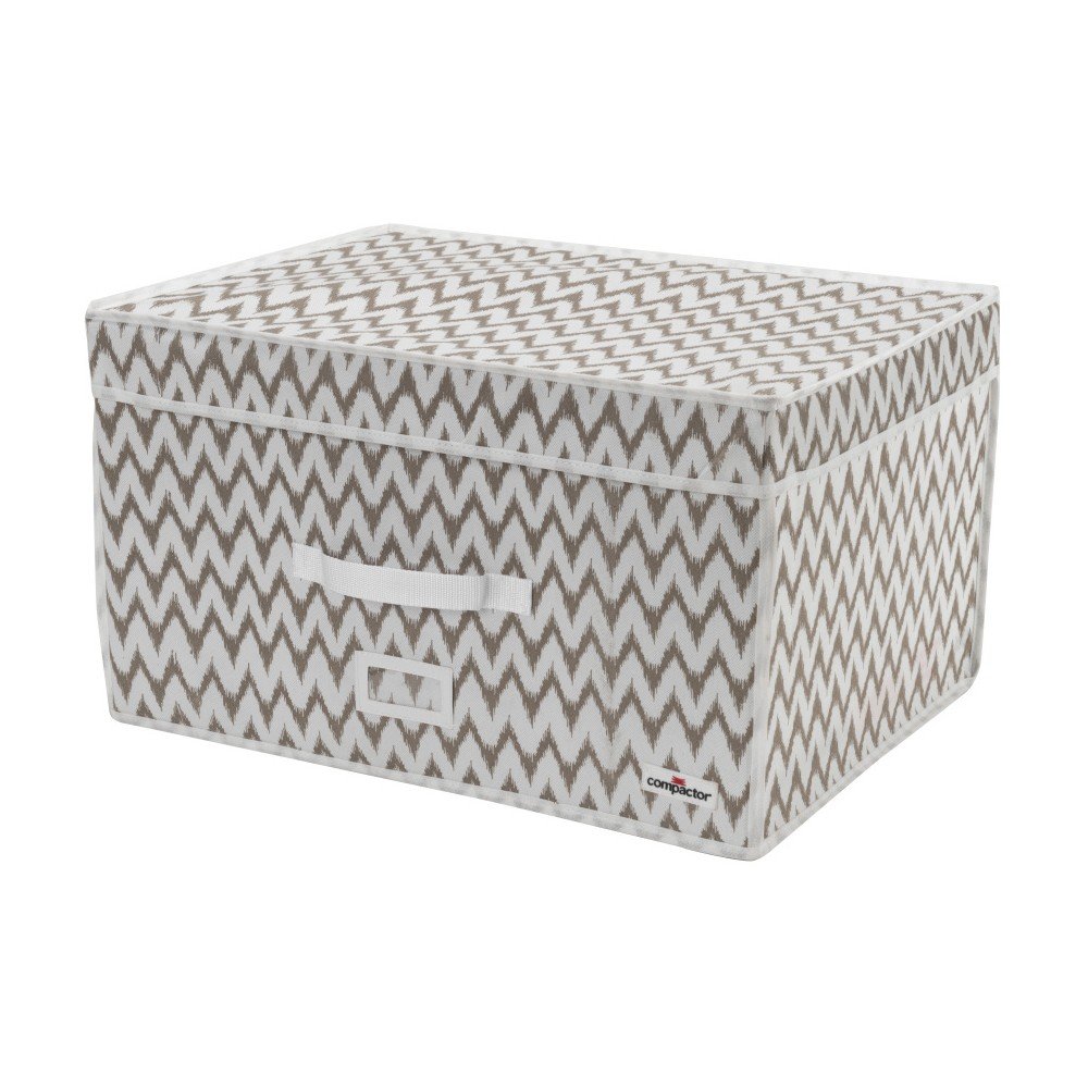 Bílo-béžový úložný box Compactor Compactino ZigZag, 55 x 40 x 30 cm v:1095658