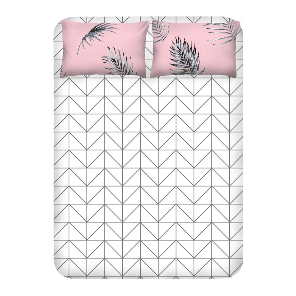 Set prostěradla a 2 povlaků na polštáře EnLora Home Barbara Pink, 240 x 260 cm v:1332342