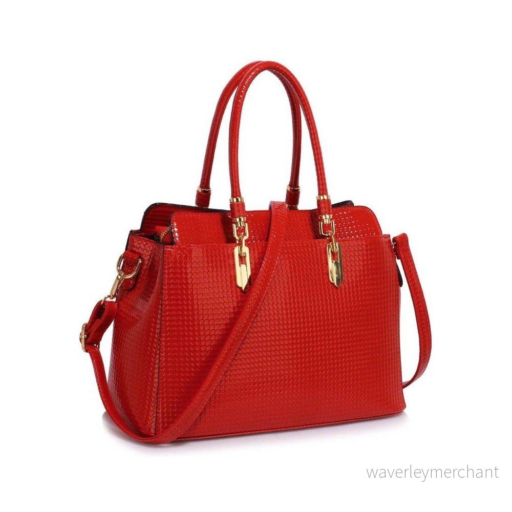 Červená kabelka z eko kůže L&S Bags Priscilla v:848588