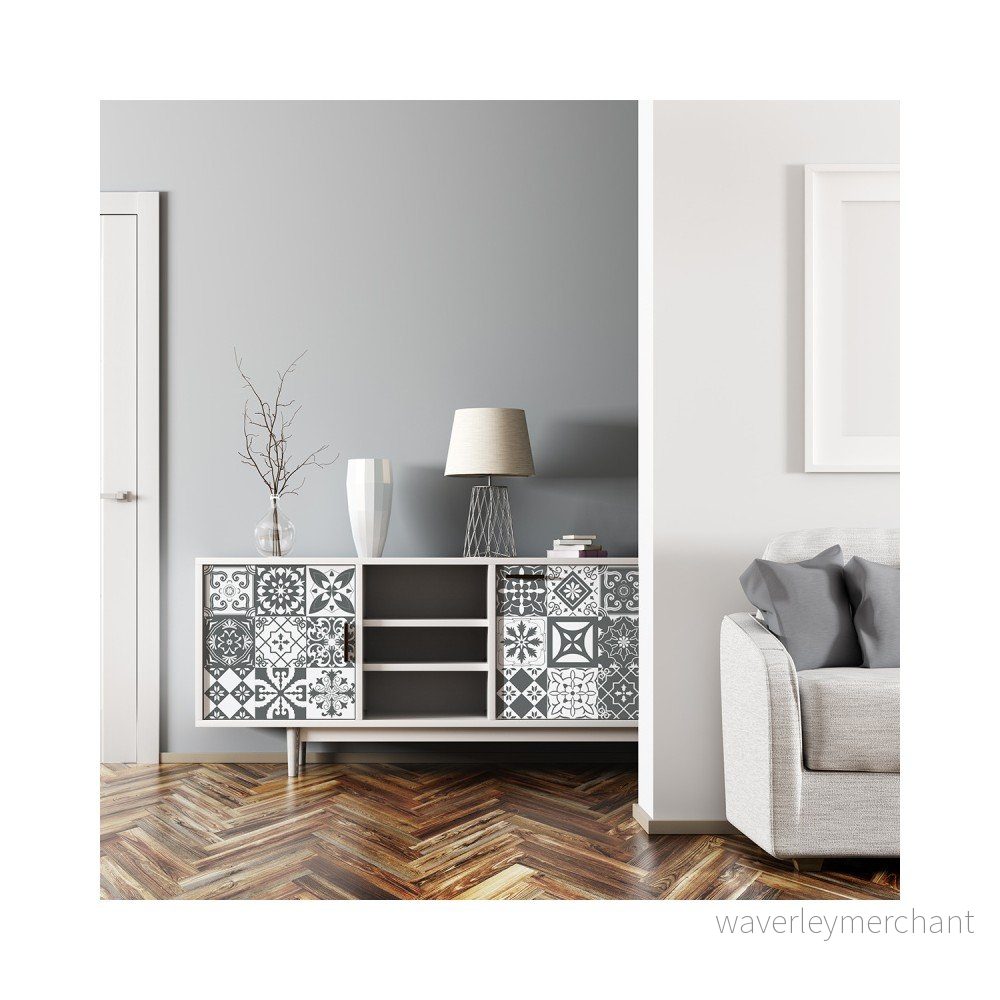 Sada 24 samolepek na nábytek Ambiance Tiles Stickers For Furniture Luncino, 20 x 20 cm v:1204718