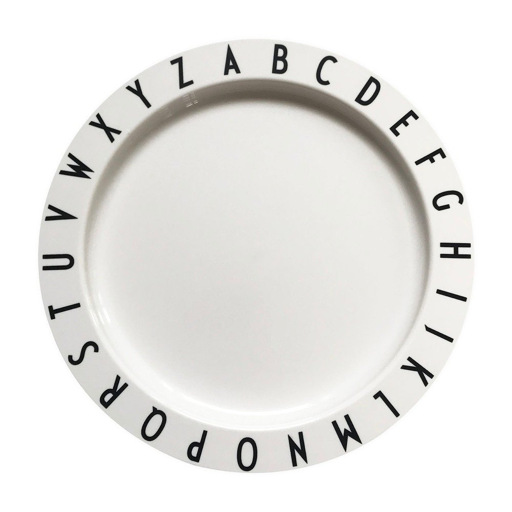 Bílý dětský talíř Design Letters Eat & Learn, ø 20 cm v:1417719