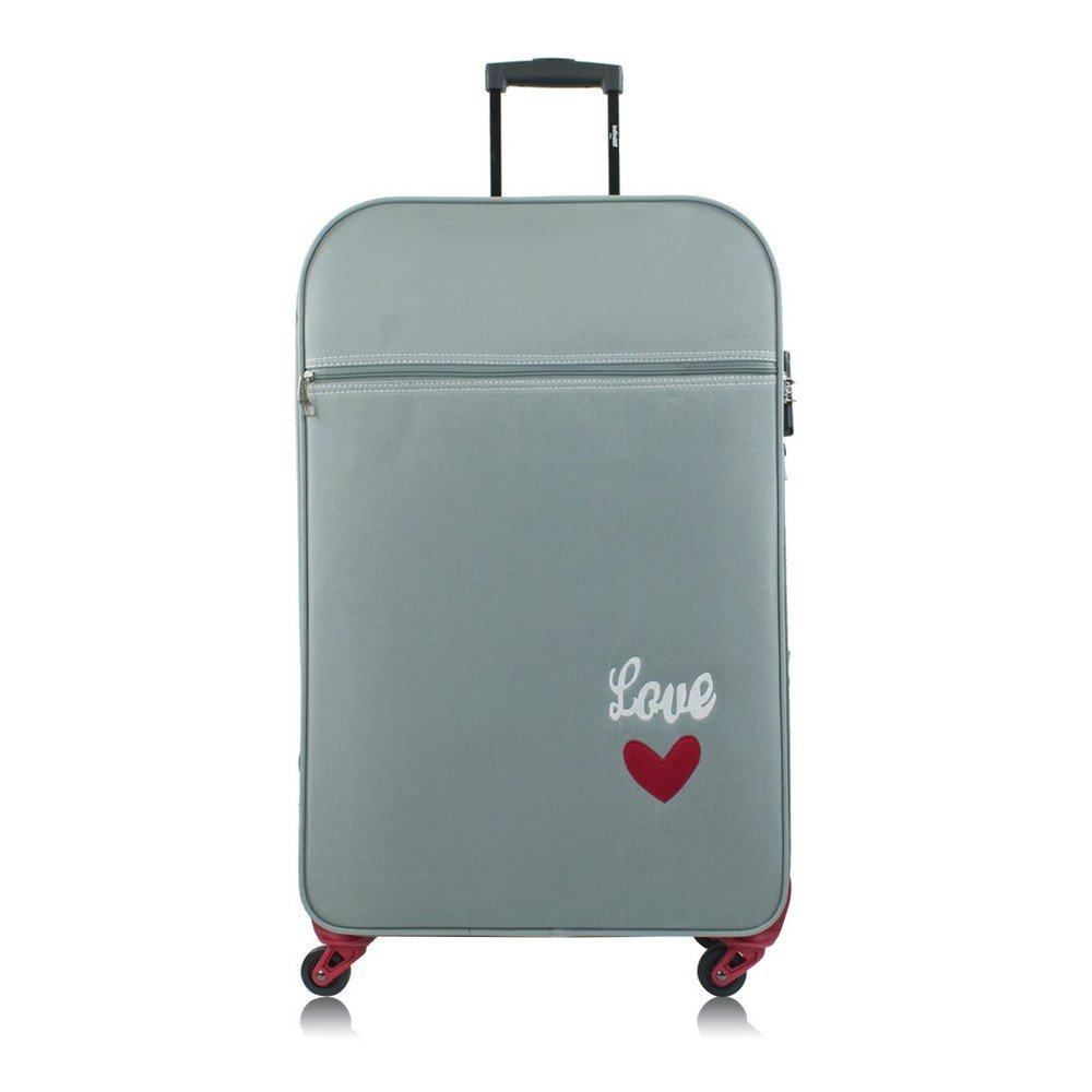 Světle zelený Černý kufr na kolečkách INFINITIF Love, 50 l v:1000494