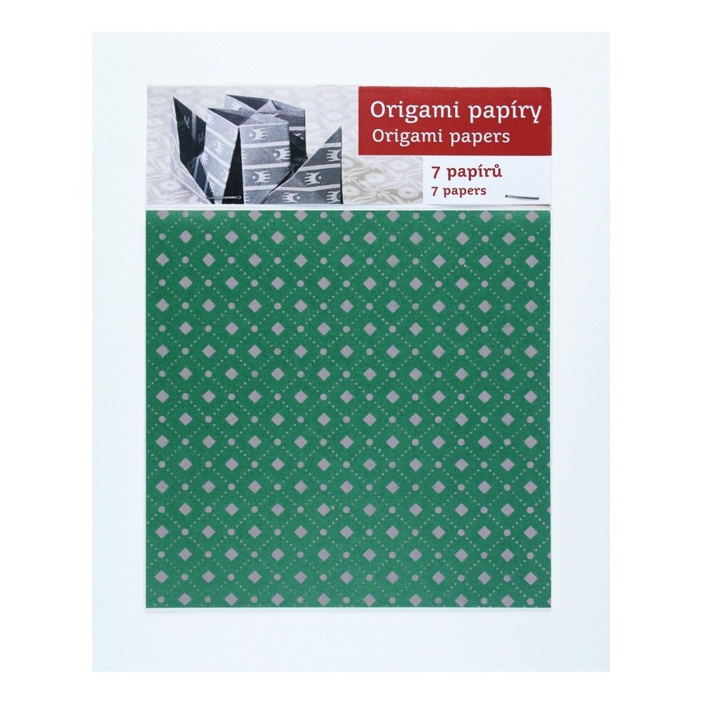 Růžovo-zelené origami papíry Calico v:692856