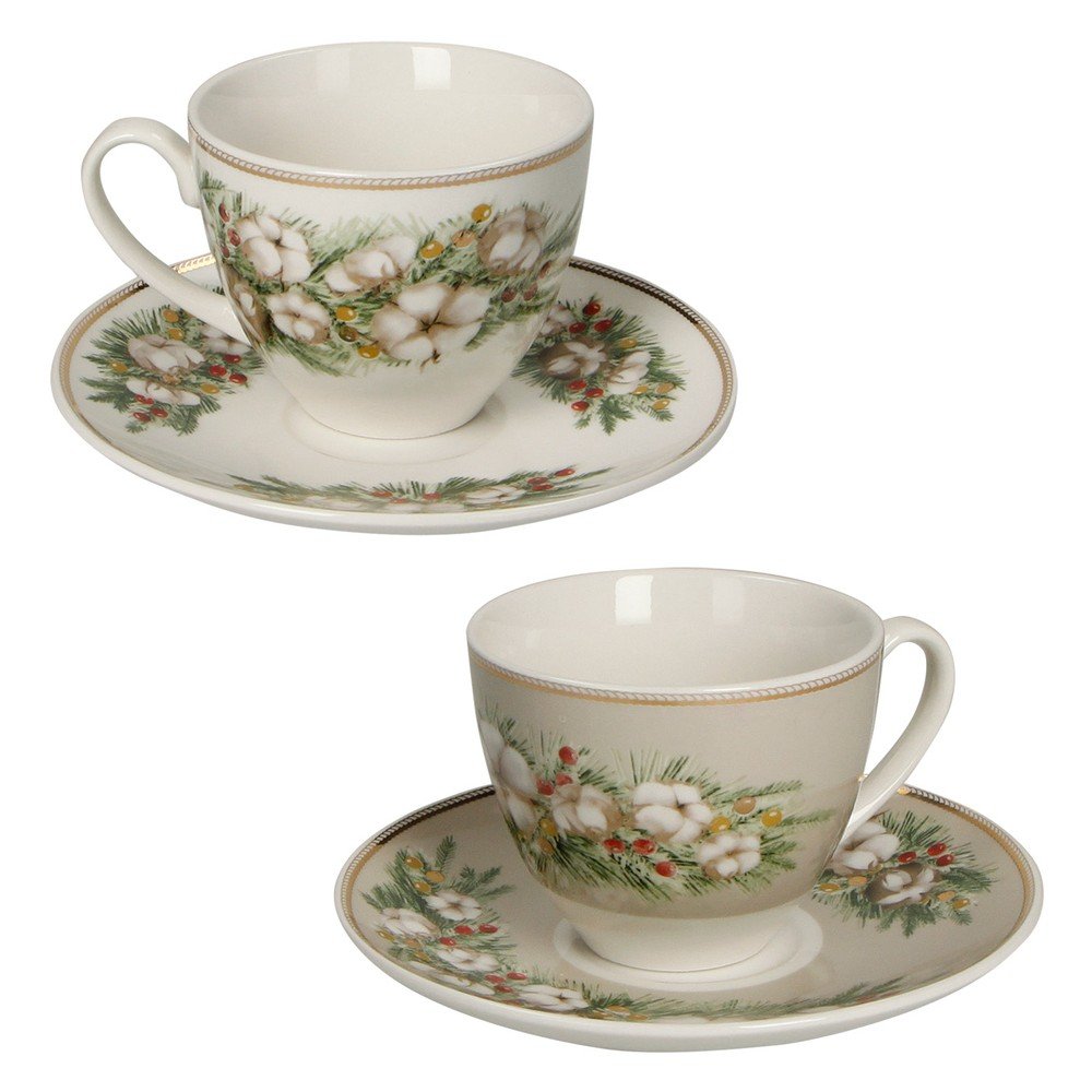 Sada 2 porcelánových šálků s podšálky Brandani Tazzina v:1391801