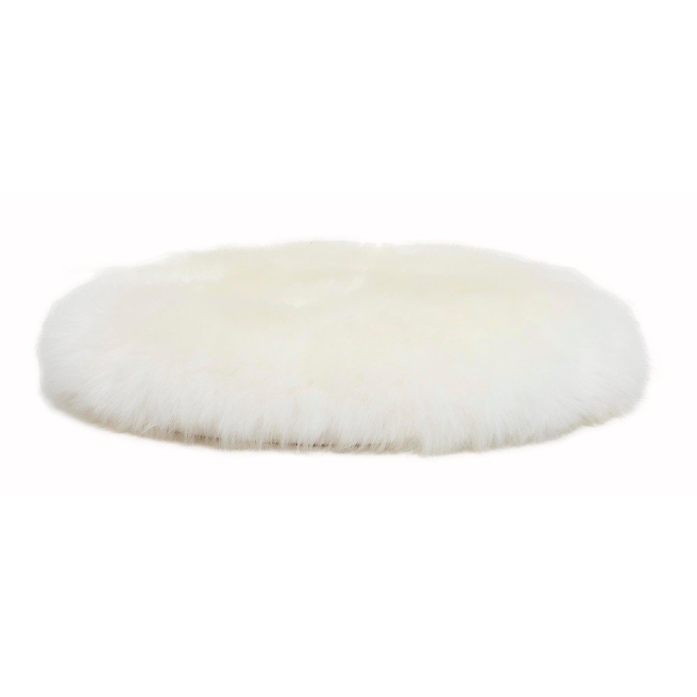 Bílý podsedák z ovčí kožešiny Native Natural Round, ⌀ 40 cm v:1406295