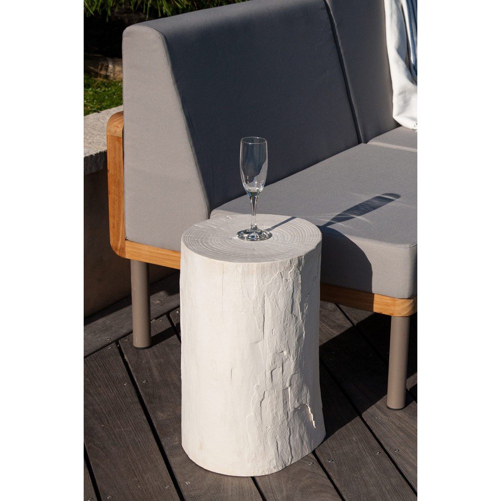 Bílý zahradní odkládací stolek Ezeis Ecotop, ⌀ 35 cm v:1371391