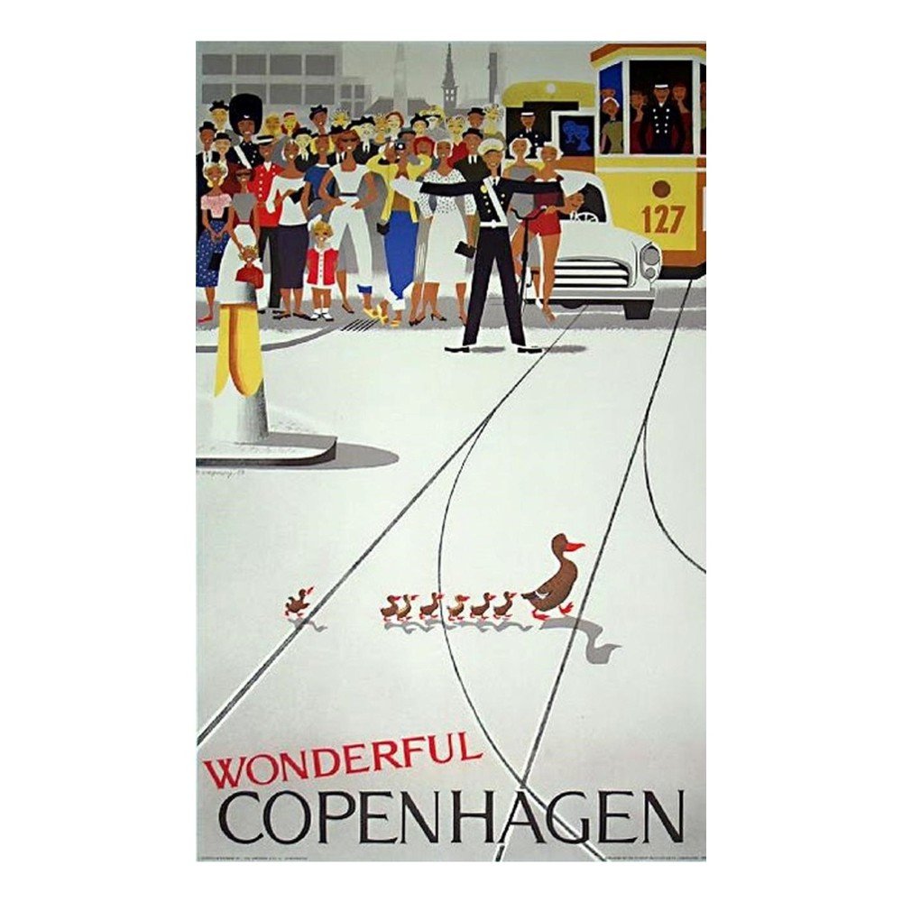 Plakát Architectmade Wonderful Copenhagen, 62 x 100 cm v:932352