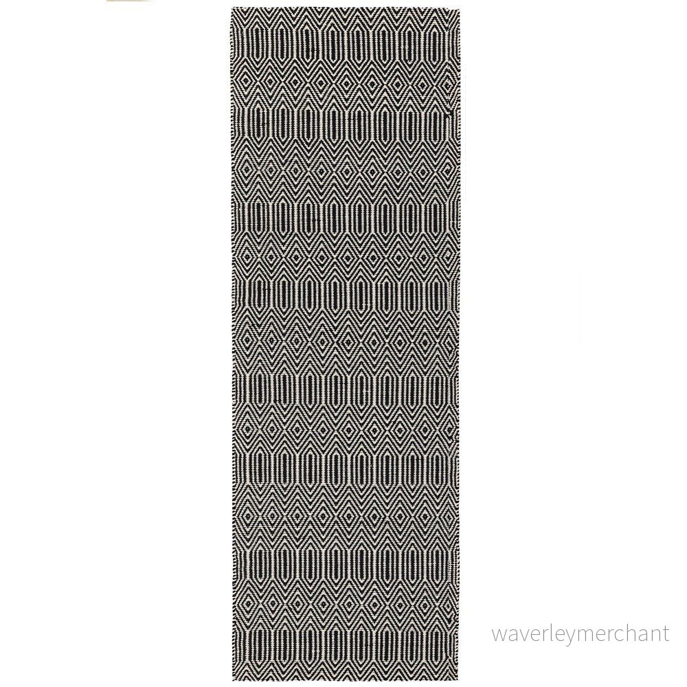 Černý vlněný koberec běhoun 66x200 cm Sloan – Asiatic Carpets v:1565410