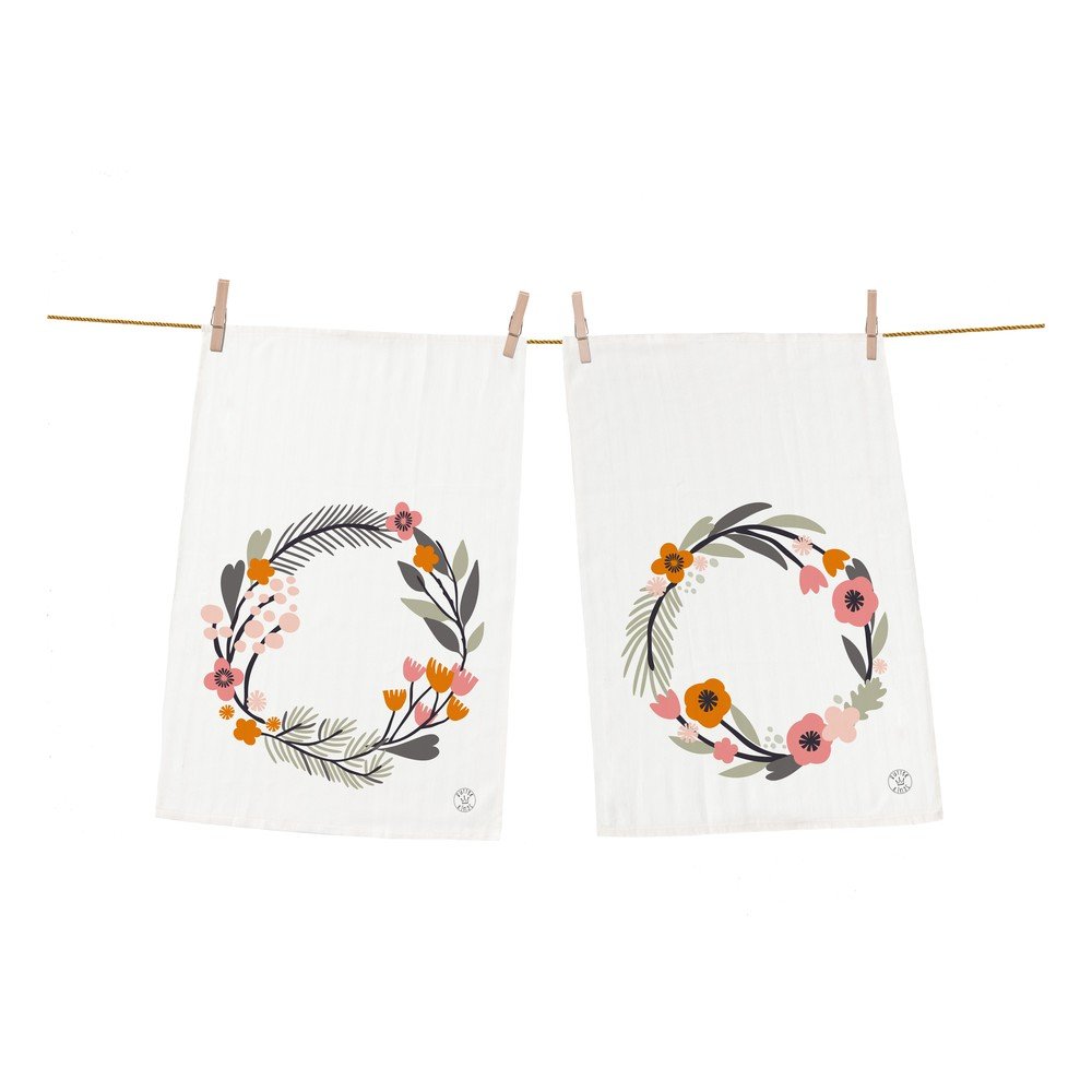 Set 2 kusů utěrek Butter Kings z bavlny Floral Wreath, 70 x 50 cm v:1328298