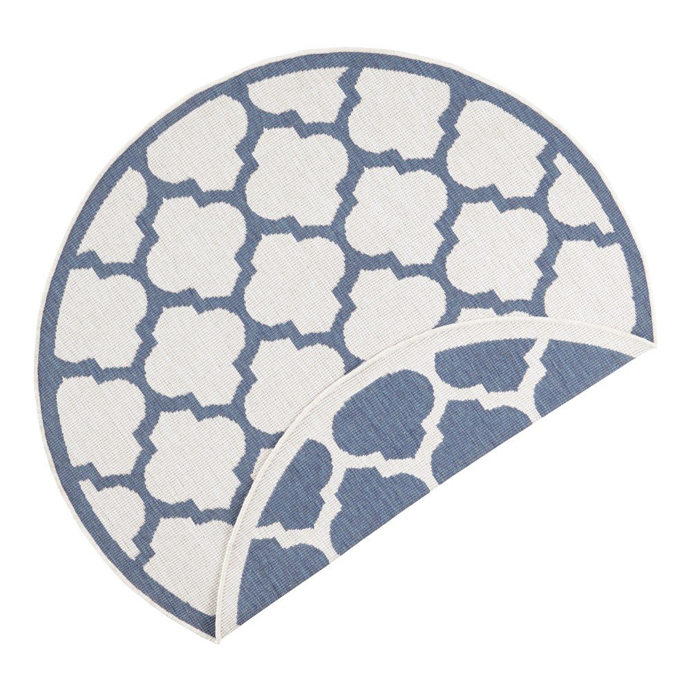 Modro-krémový venkovní koberec NORTHRUGS Palermo, ⌀ 200 cm v:1337805