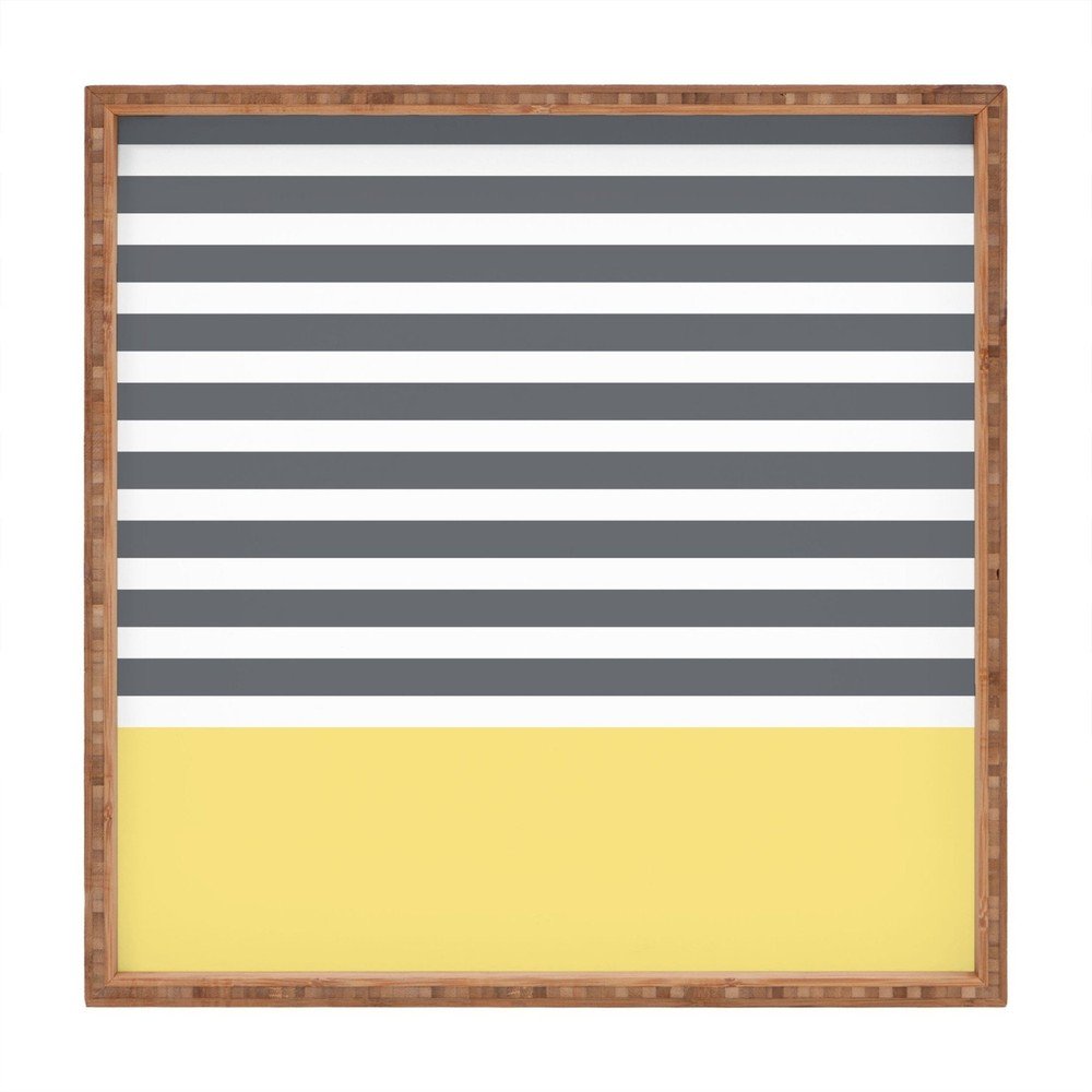 Dřevěný dekorativní servírovací tác Strict, 40 x 40 cm v:1283398