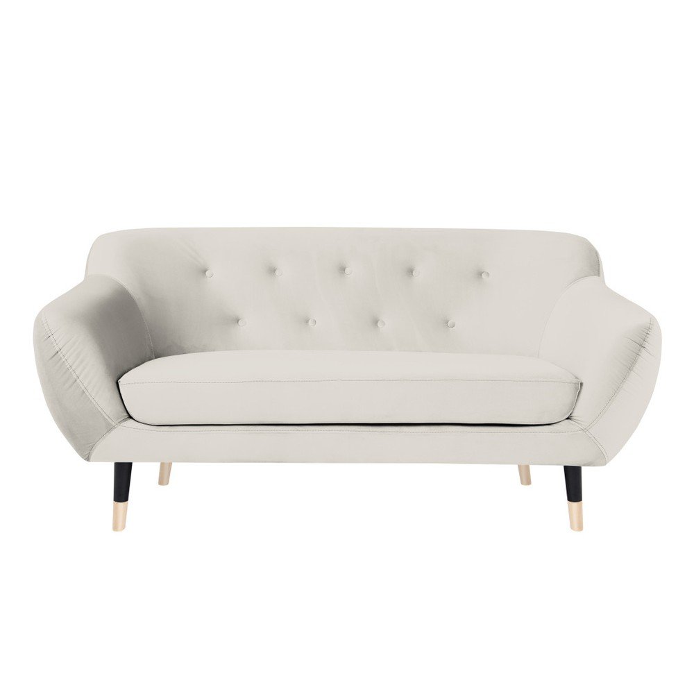 Krémová pohovka s černými nohami Mazzini Sofas Amelie, 158 cm v:983884