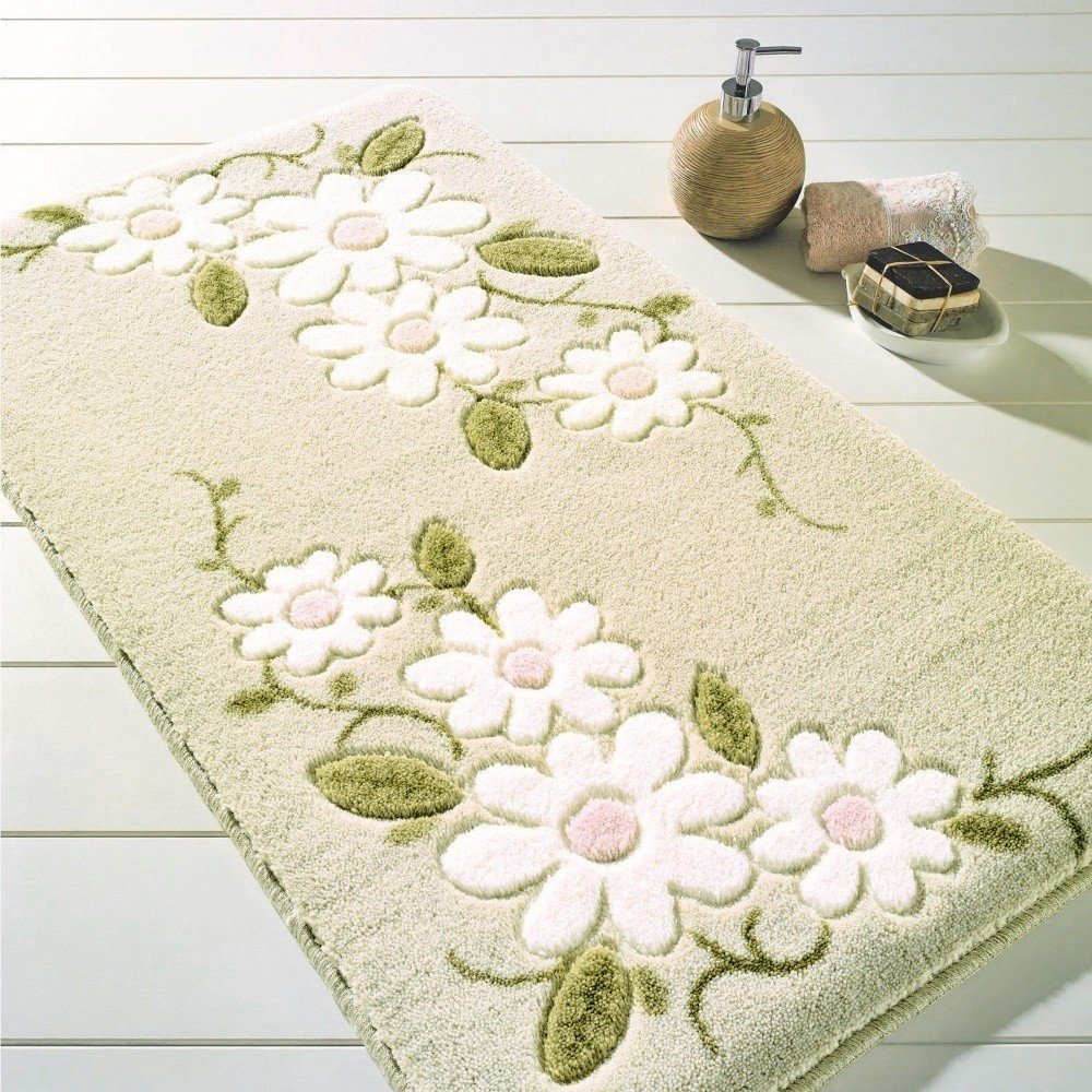 Béžová předložka do koupelny Confetti Bathmats Margherita, 57 x 100 cm v:763324