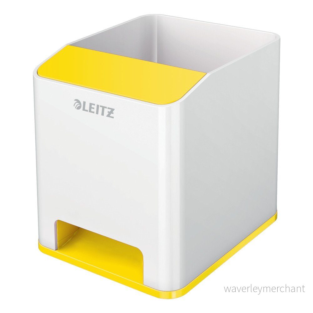 Bílo-žlutý stojánek na tužky Leitz WOW v:1396925 Bílo-žlutý stojánek na tužky Leitz WOW v:1396925