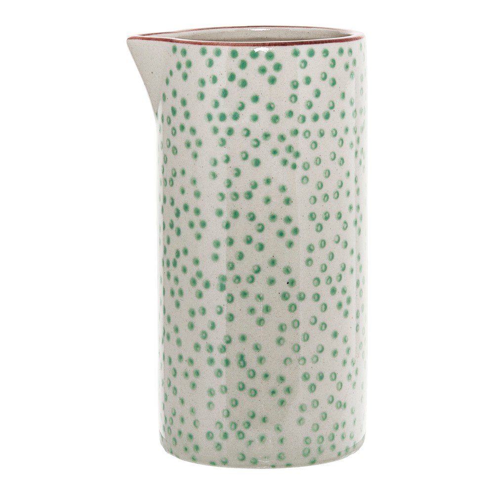 Zeleno-bílá kameninová mléčenka Bloomingville Patrizia, 250 ml v:1414573