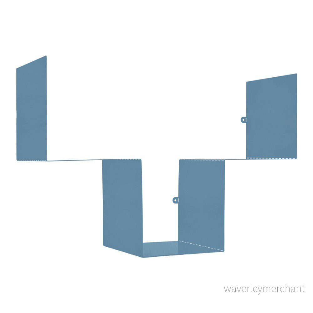 Modrá kovová nástěnná polička Mi piace molto Biancaevolta XL v:936620
