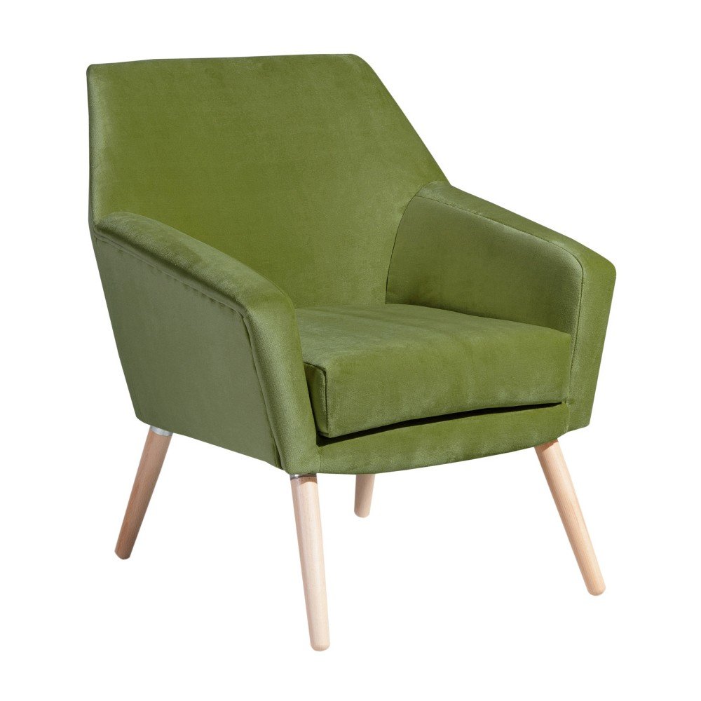 Zelené křeslo Max Winzer Alegro Suede v:894842