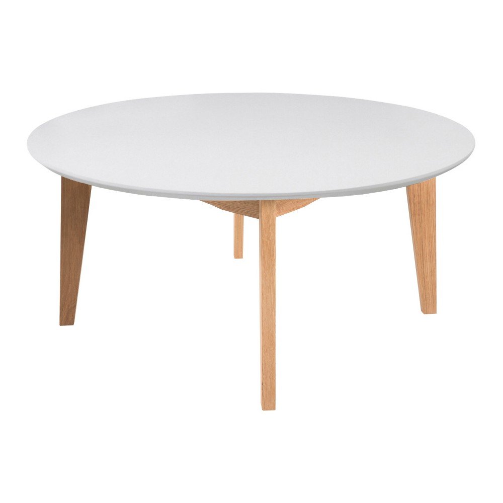 Bílý kulatý konferenční stolek ø 90 cm Abin v:1035750