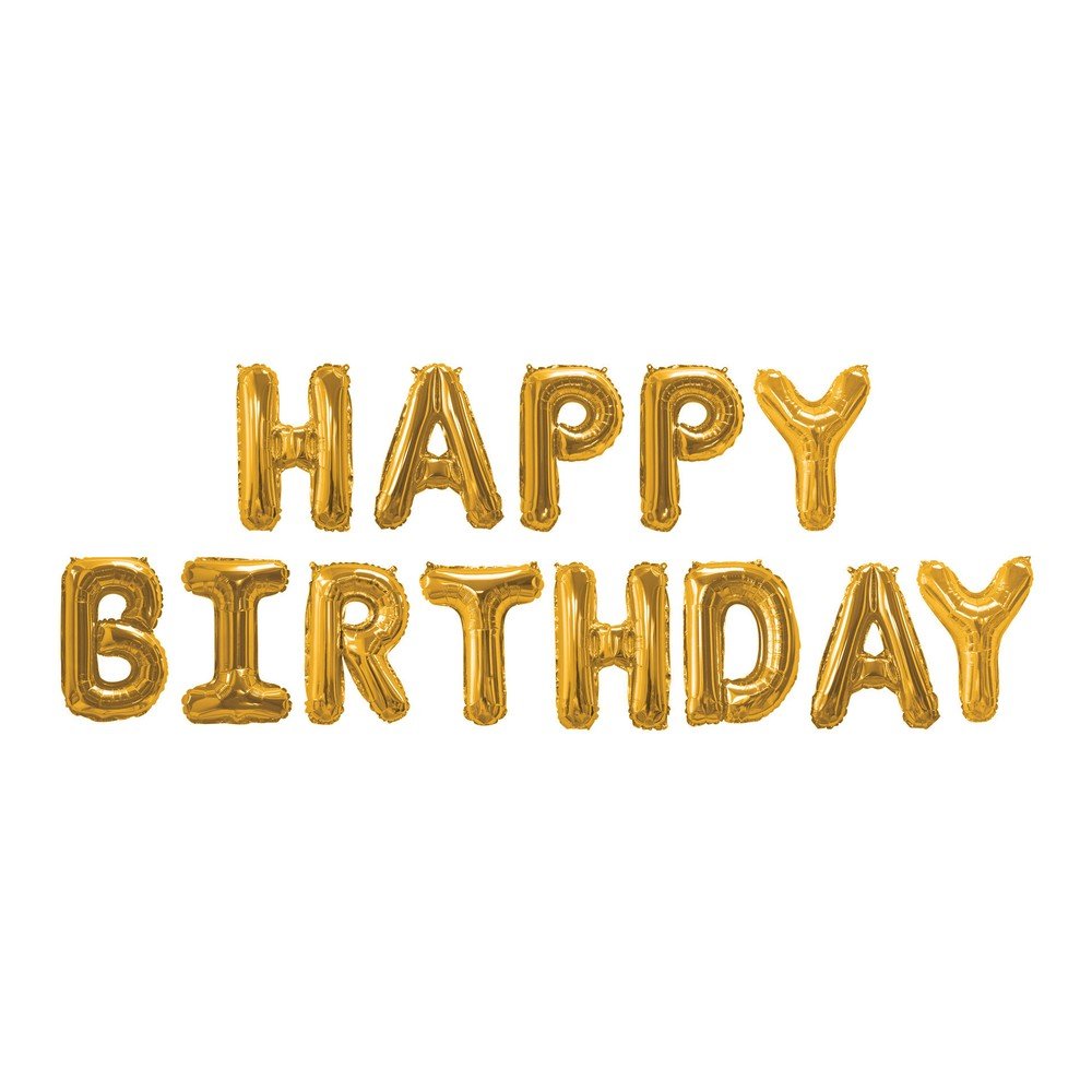 Balónek s nápisem HAPPY BIRTHDAY Neviti Gold v:1047888 Balónek s nápisem HAPPY BIRTHDAY Neviti Gold v:1047888