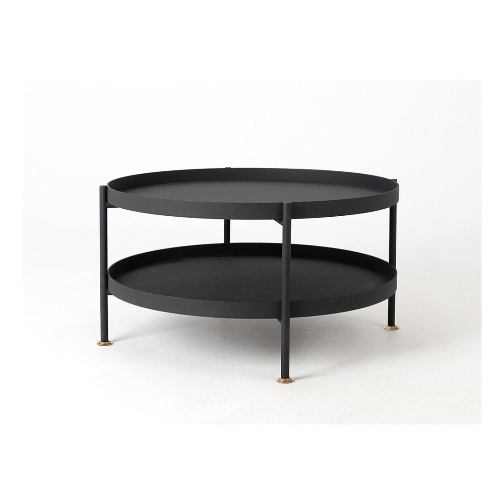 Černý konferenční stolek Custom Form Hanna, ⌀ 80 cm v:1181884