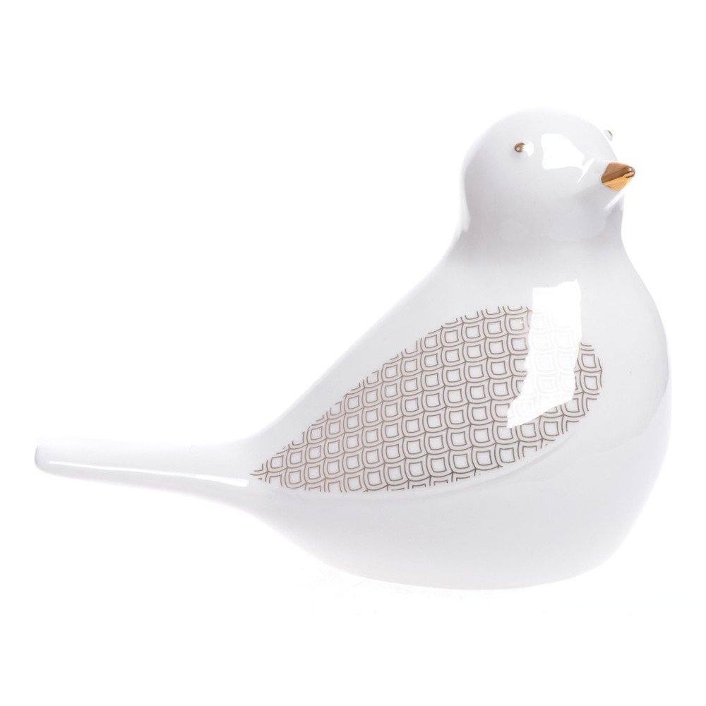 Bílá keramická dekorativní soška Ewax Birdy, výška 12 cm v:1000846 Bílá keramická dekorativní soška Ewax Birdy, výška 12 cm v:1000846