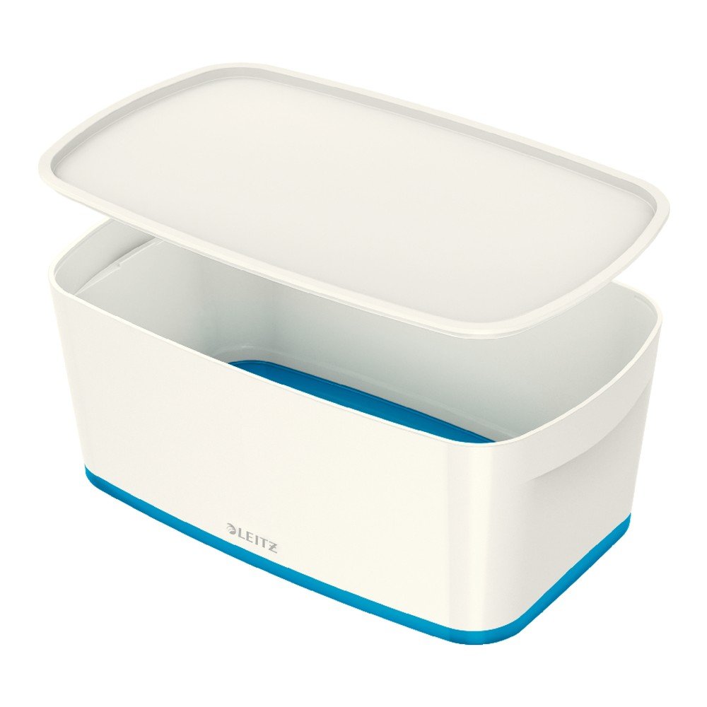 Bílo-modrý úložný box s víkem Leitz Office, objem 5 l v:1369887