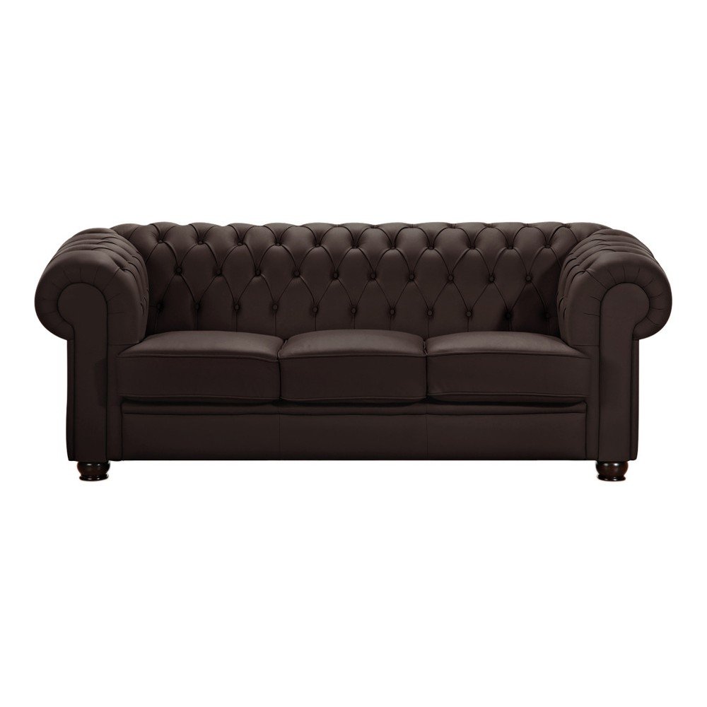 Hnědá kožená pohovka Max Winzer Chandler, 200 cm v:897242
