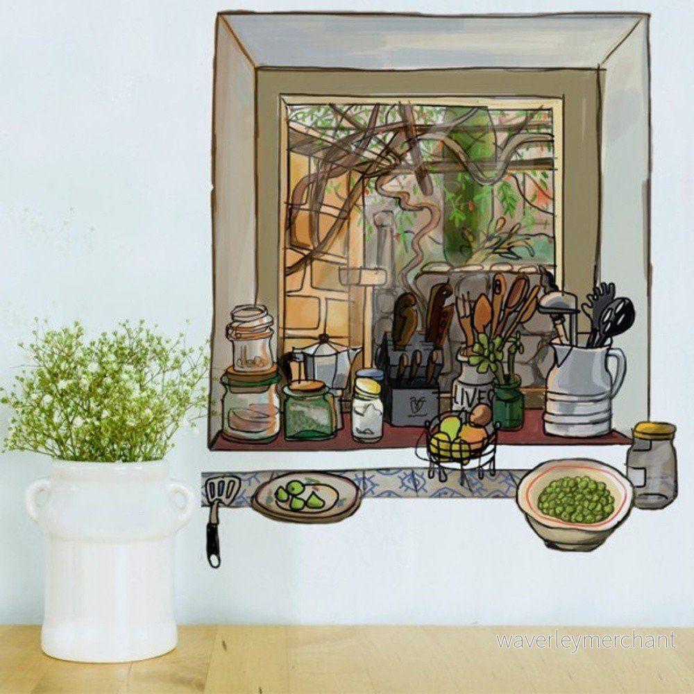 Samolepka Chispum Kitchen Window v:829480