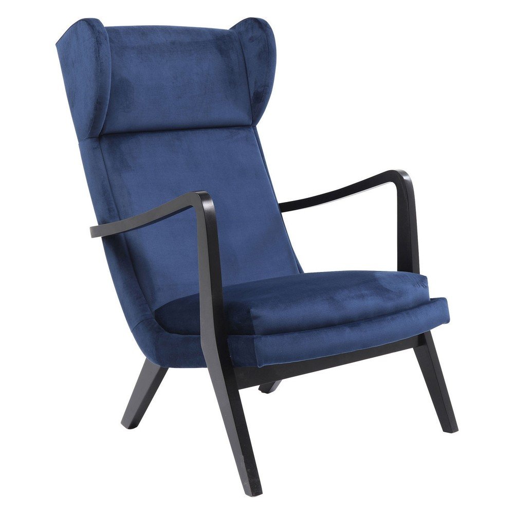 Modré křeslo ušák Kare Design Silence Velvet v:1089370