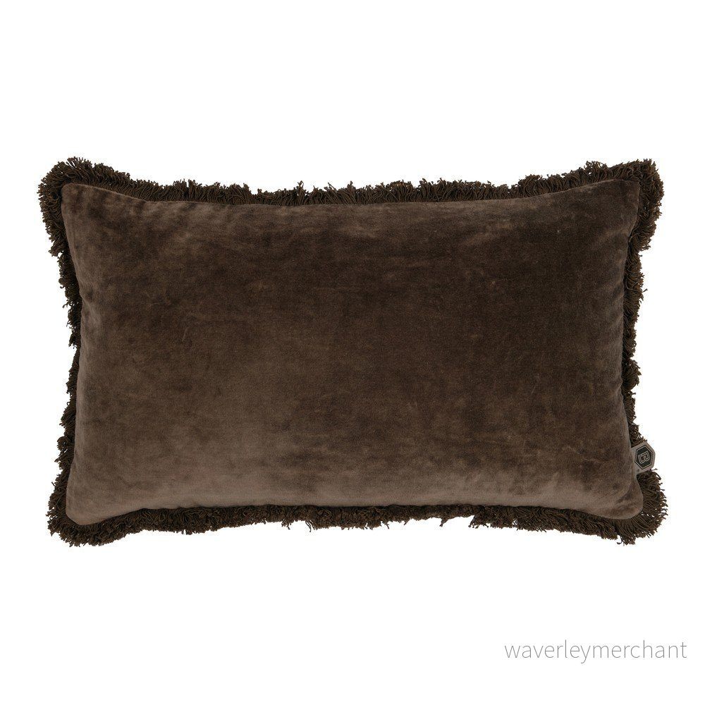 Hnědý dekorativní polštář BePureHome Velvet Coffee, 50 x 30 cm v:1359247