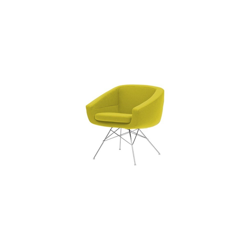 Žluté křeslo Softline Aiko Felt Melange Yellow v:1194314