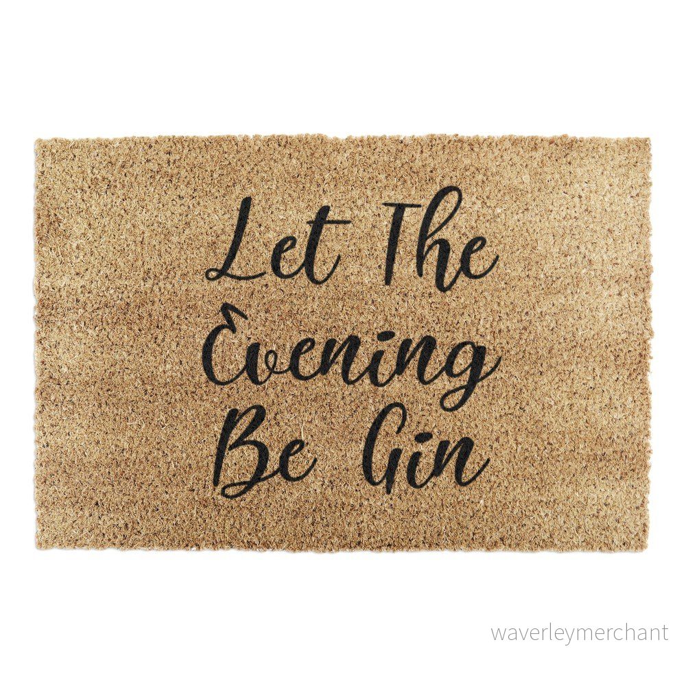 Rohožka z kokosového vlákna 40x60 cm Let The Evening Be Gin – Artsy Doormats v:1235876