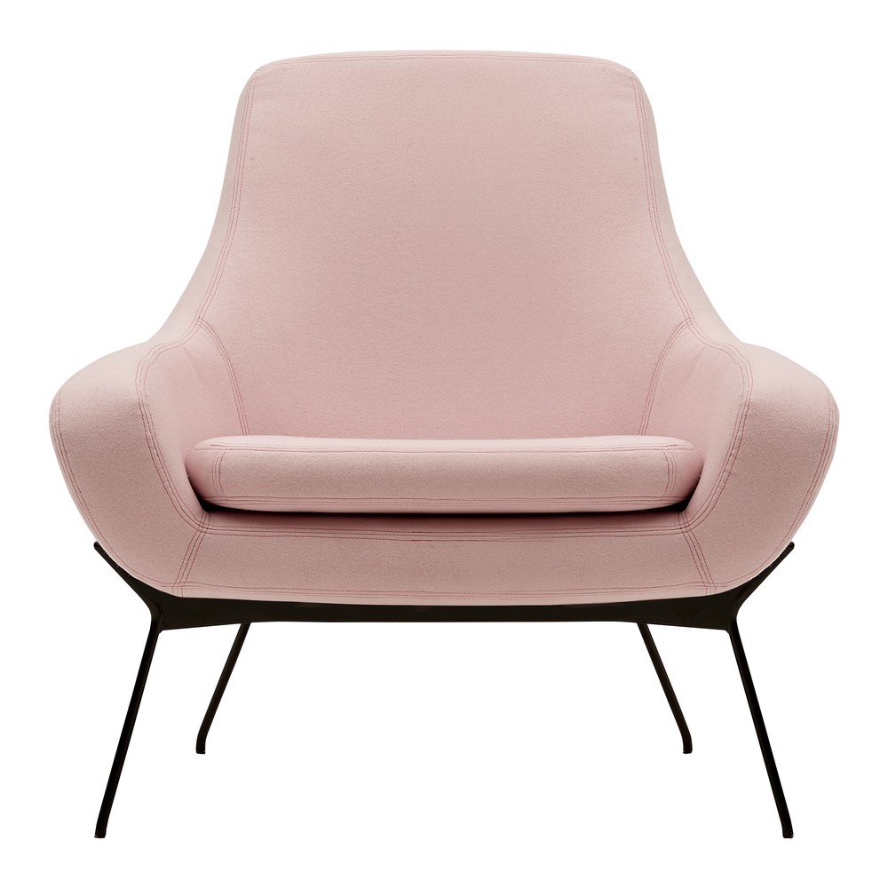 Světle růžové křeslo Softline Noomi v:1373355