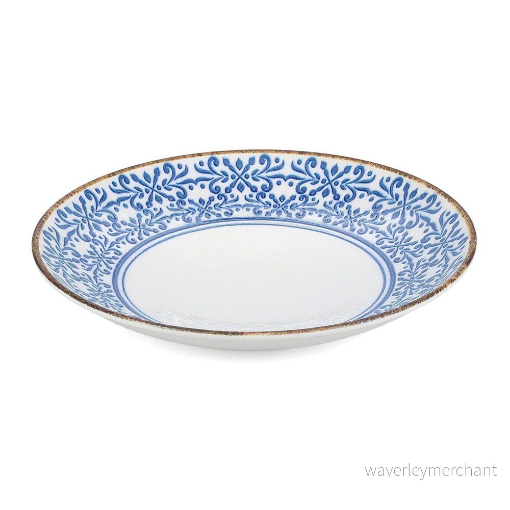Bílá/modrá porcelánová mísa ø 25,5 cm Azul – BonBistro v:1934920