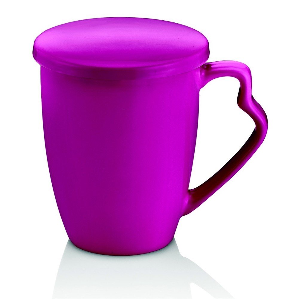 Švestkově fialový porcelánový hrnek s víkem Efrasia v:1268578