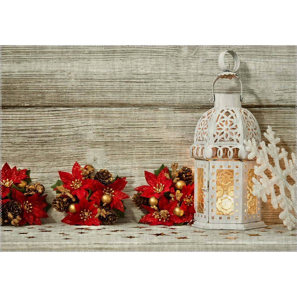 Koberec Vitaus Christmas Period Lantern With Red Flowers, 50 x 80 cm v:1320076