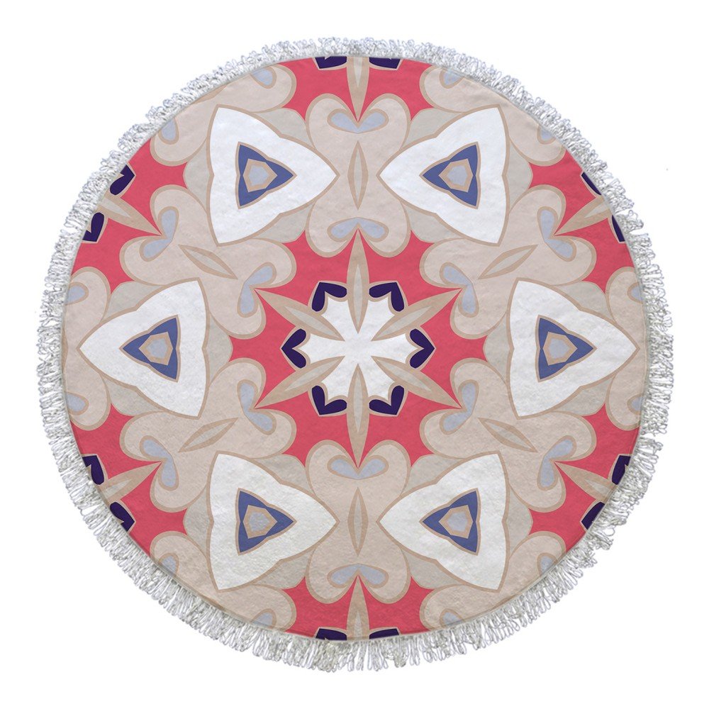 Kruhová osuška Triangle, ⌀ 155 cm v:825330
