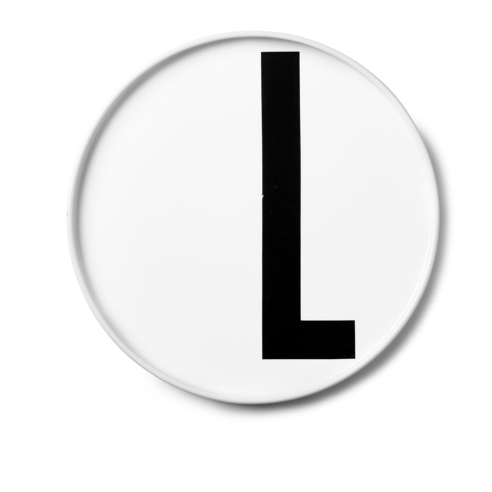 Bílý porcelánový dezertní talíř Design Letters L, ø 21,5 cm v:1418029