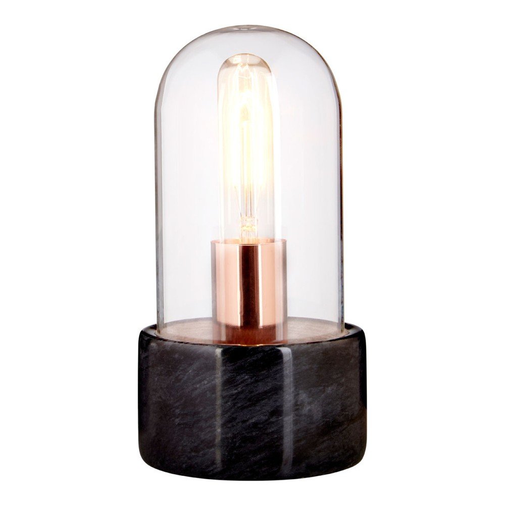 Černá mramorová stolní lampa se skleněným poklopem Premier Housewares v:1056424