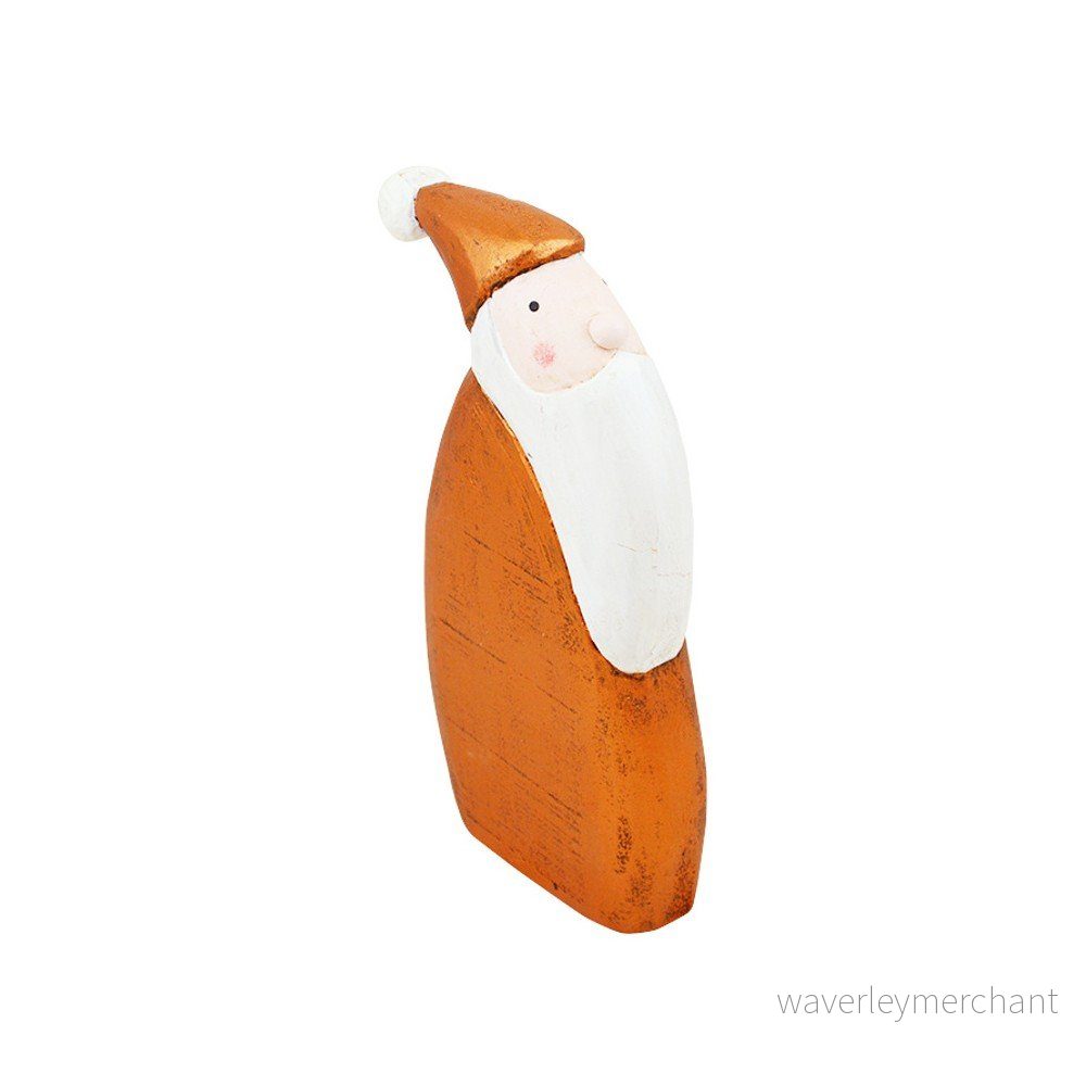 Dekorace Archipelago Wooden Copper Sideway Santa, 18 cm v:719014