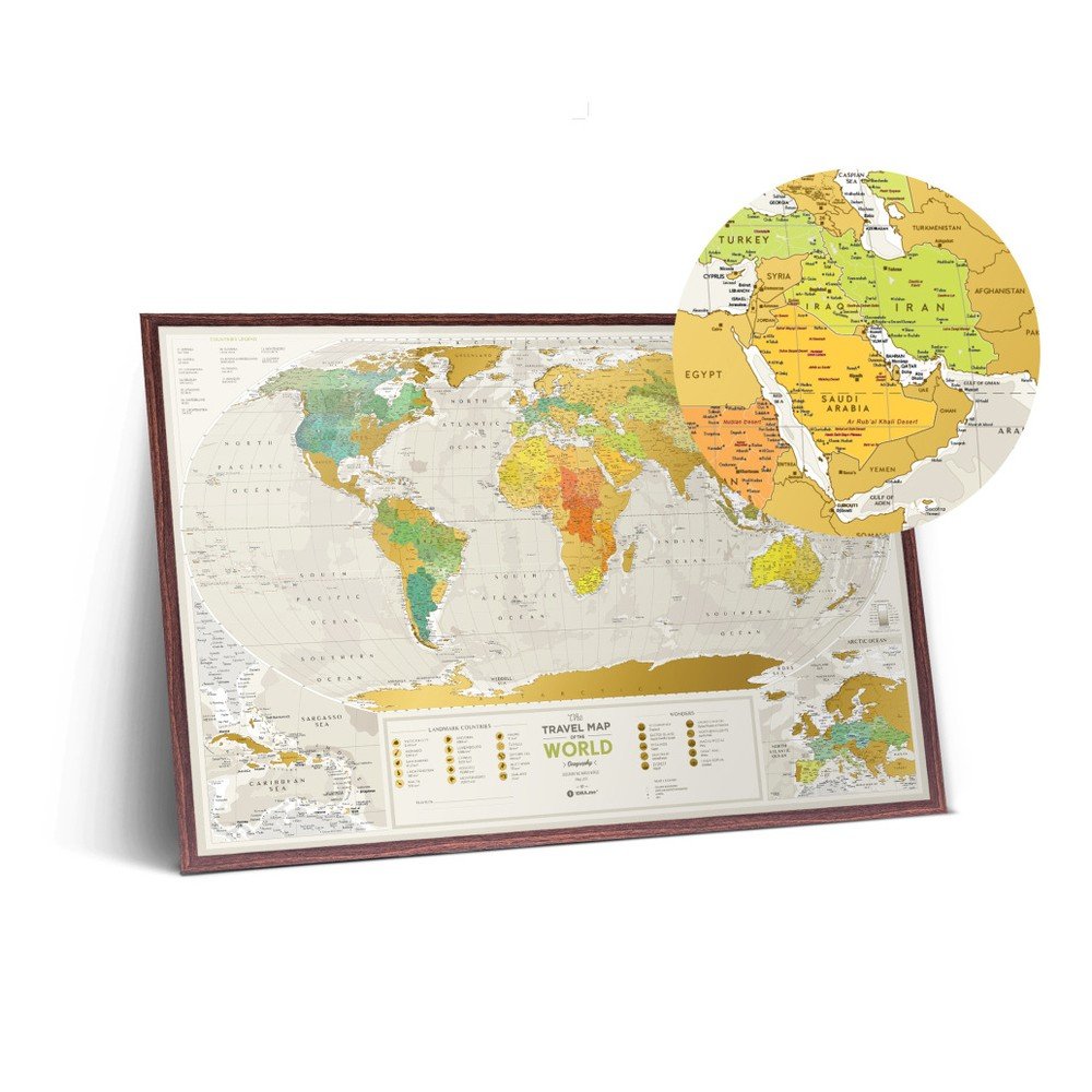 Stírací mapa světa Scratch Map of the World Geography v:887016