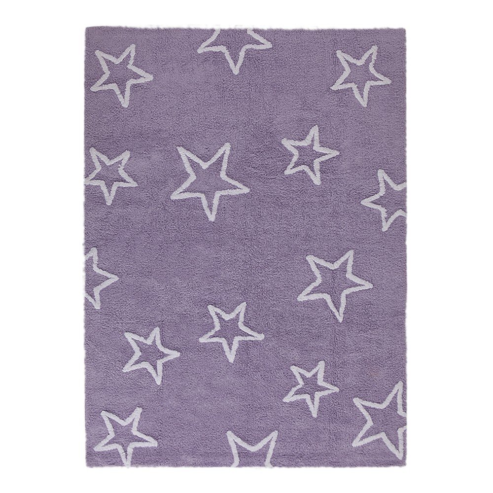 Fialový bavlněný koberec Happy Decor Kids Stars, 160 x 120 cm v:852102