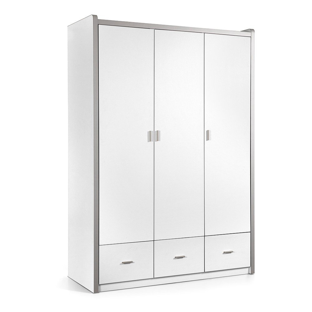 Bílá šatní skříň Vipack Bonny, 202 x 140,5 cm v:1129700