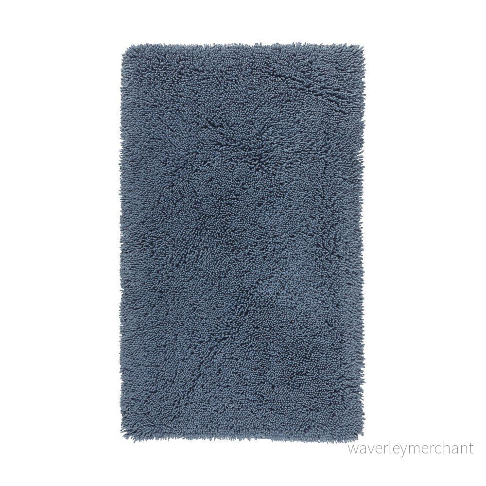 Tmavě šedomodrá koupelnová předložka z organické bavlny Aquanova Mezzo, 60 x 100 cm v:985452