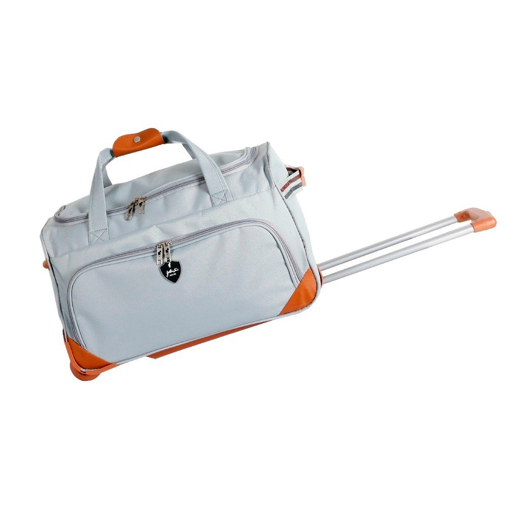 Světle šedá cestovní taška na kolečkách GENTLEMAN FARMER Sporty, 40 l v:1148258