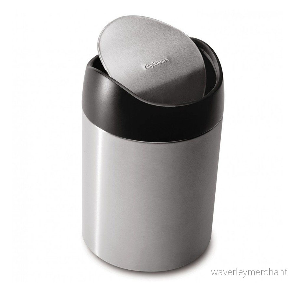 Šedý odpadkový koš na stůl simplehuman , 1,5 l v:716744